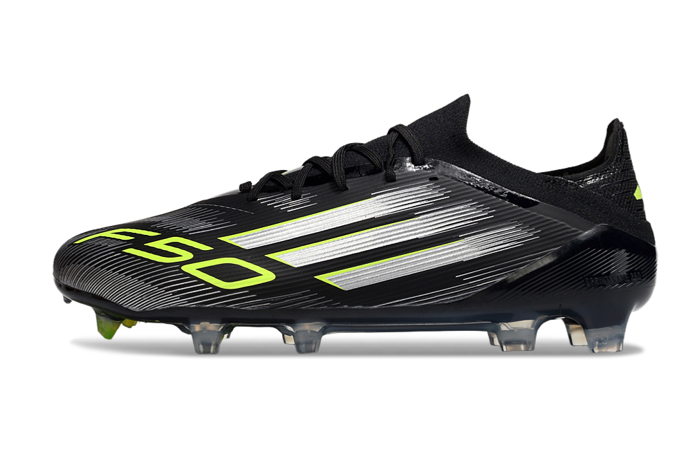 adidas F50  FG Electric Stealth - Core Black/Iron Metal/Lucid Lemon