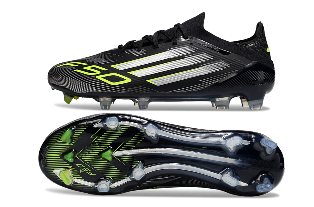 adidas F50  FG Electric Stealth - Core Black/Iron Metal/Lucid Lemon