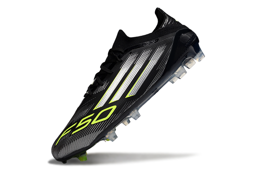 adidas F50  FG Electric Stealth - Core Black/Iron Metal/Lucid Lemon