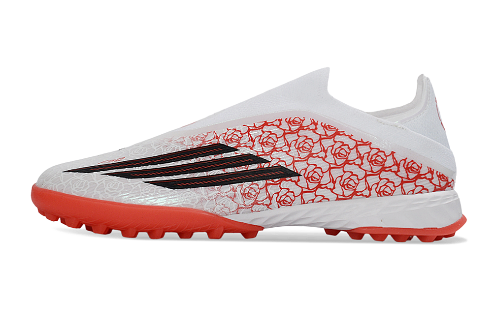 adidas F50  Laceless TF Lamine Yamal - Footwear White/Core Black/Lucid Red Kids
