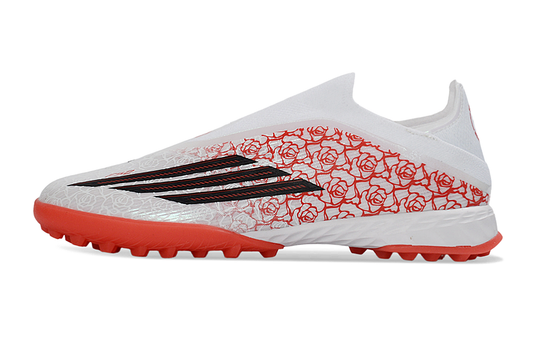 adidas F50  Laceless TF Lamine Yamal - Footwear White/Core Black/Lucid Red Kids
