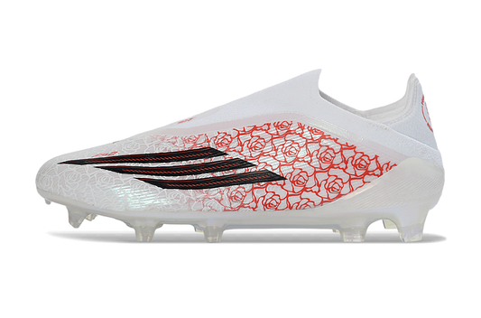 adidas F50 Laceless FG/AG Lamine Yamal - Footwear White/Core Black/Lucid Red