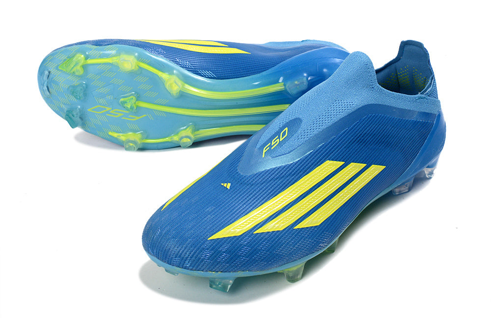 adidas F50  Laceless FG Ice Cold Precision - Lucid Ray Blue/Solar Yellow/Light Utility Aqua