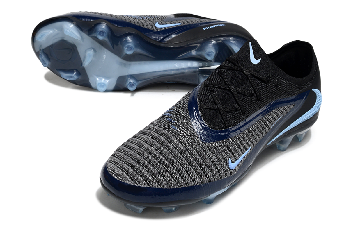 Nike Phantom 6  Low Cut FG Shadow - Black/Ice Blue