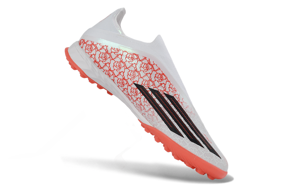 adidas F50  Laceless TF Lamine Yamal - Footwear White/Core Black/Lucid Red Kids