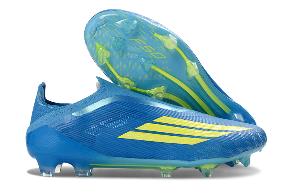 adidas F50  Laceless FG Ice Cold Precision - Lucid Ray Blue/Solar Yellow/Light Utility Aqua